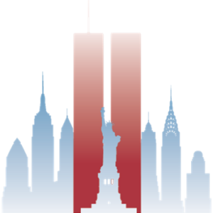 Stock image, Twin Towers and Statue of Liberty
